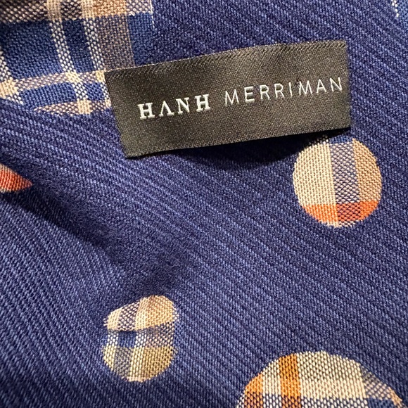 Hanh Merriman Mixed Media Plaid & Polka Dot Blazer size 8 - Picture 10 of 12